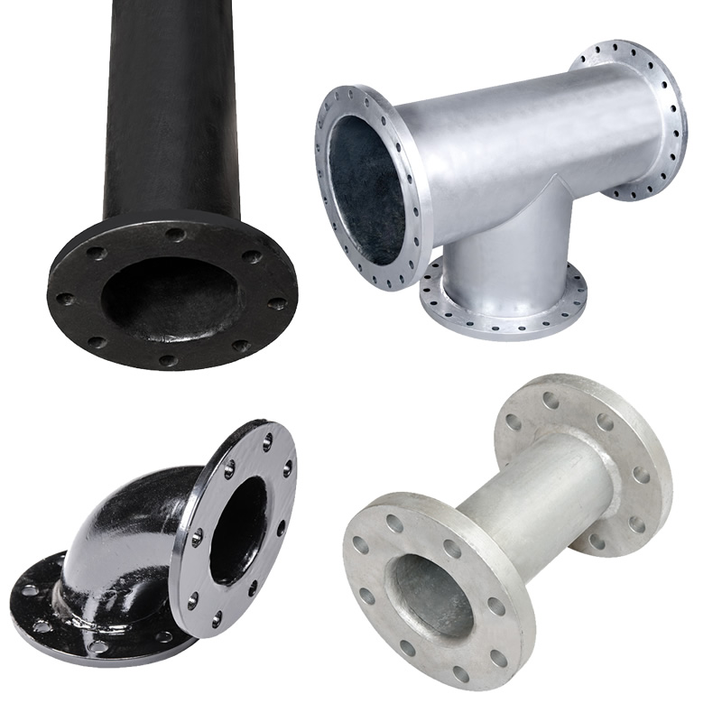 Flanged steel pipes and fittings